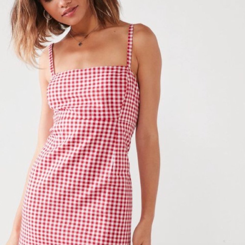 Urban Outfitters Red Gingham Mini Dress